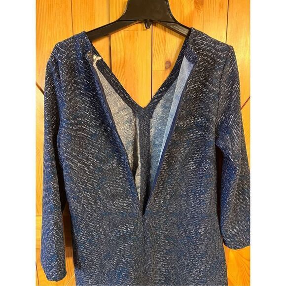 Gap Long Sleeve Dress Size Small Blue Print Long Sleeve Dress (2342) - Picture 6 of 6